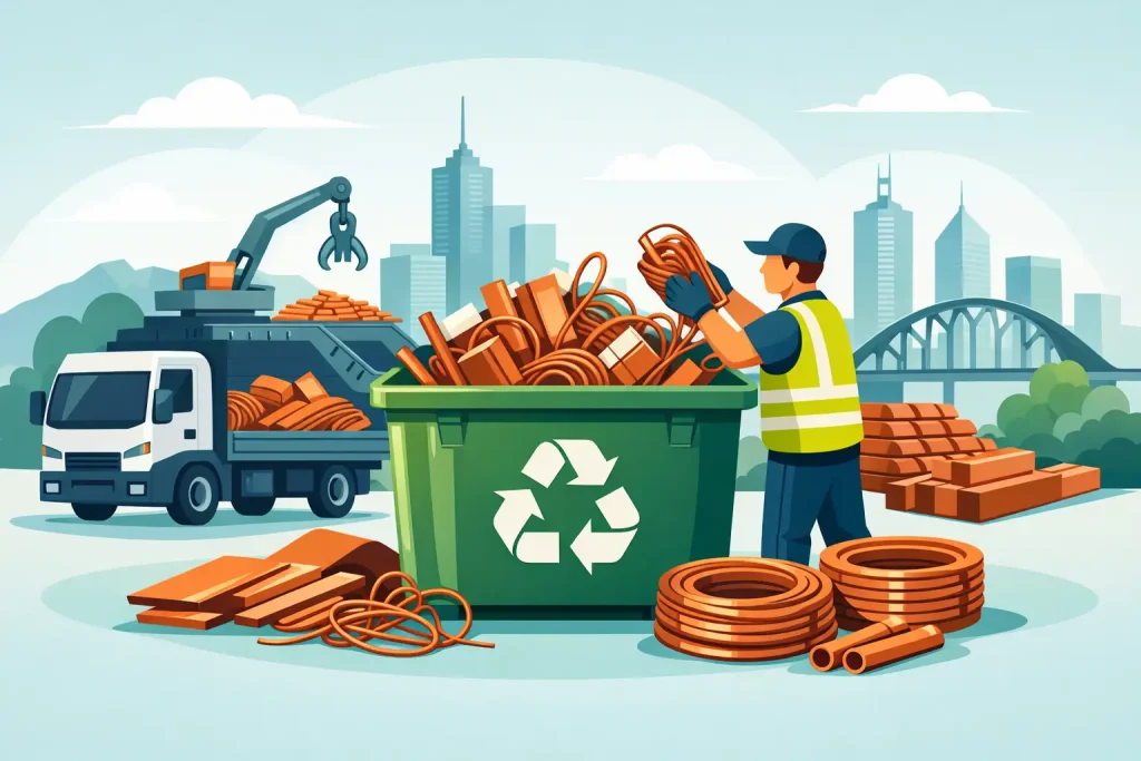 Copper Offcuts Recycling Service in Melbourne