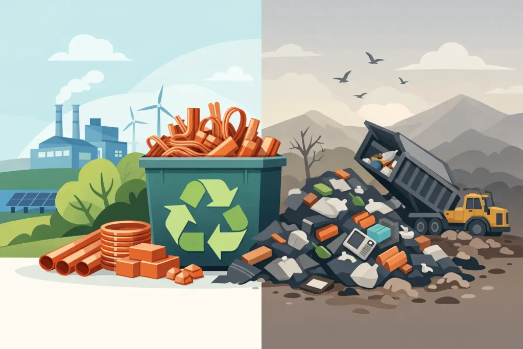 Copper Recycling Versus Landfill Disposal